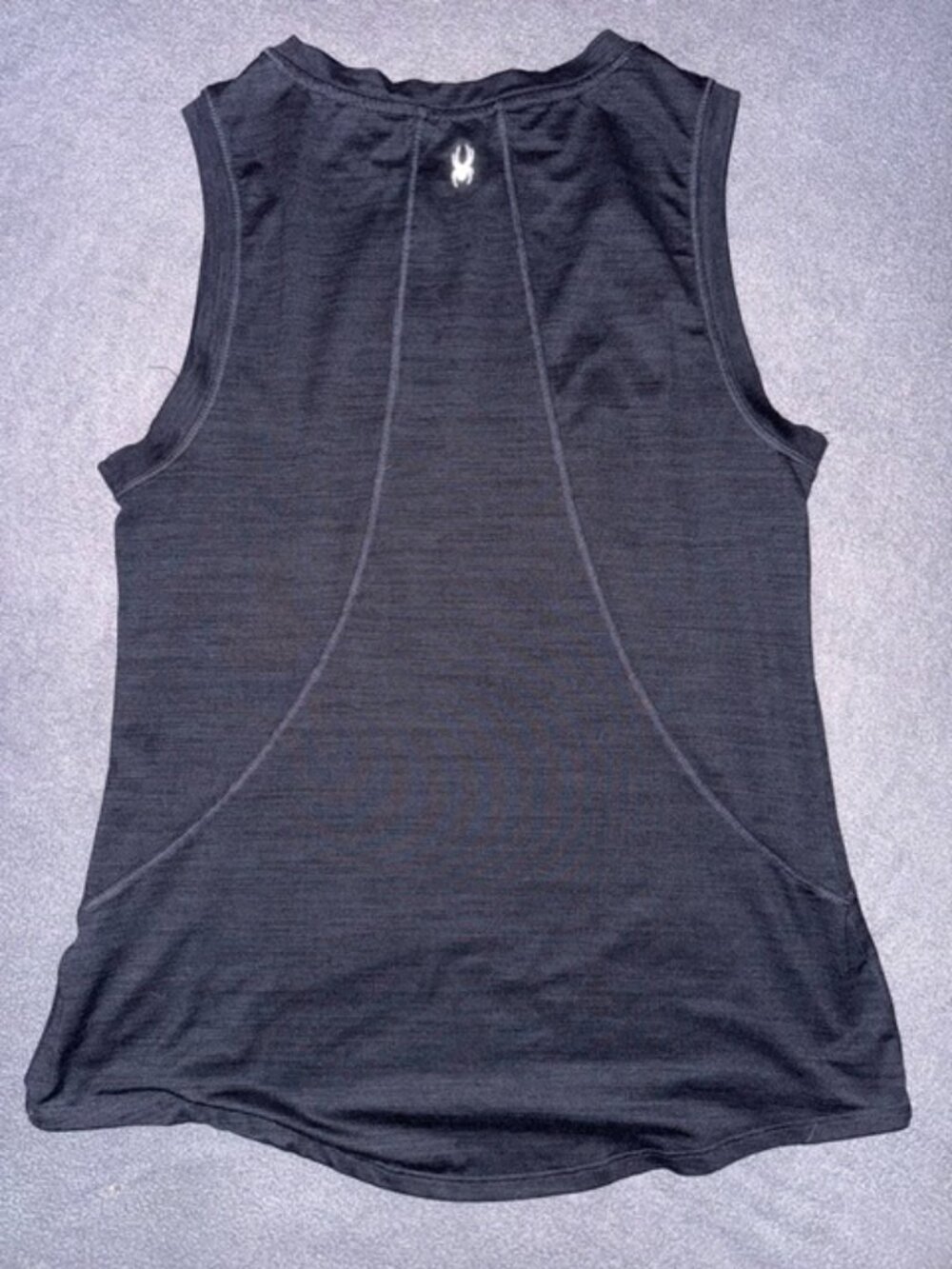 Spyder Active Tank Top Womens Medium Black Athletic Sleeveless Workout Stretch - Picture 4 of 4